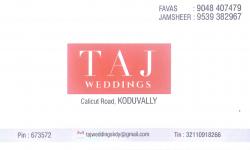 TAJ WEDDINGS, WEDDING CENTRE,  service in Koduvally, Kozhikode